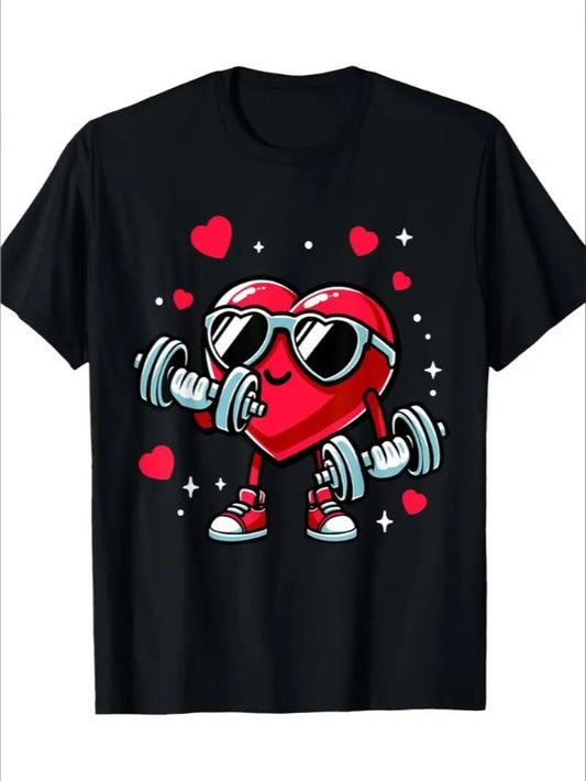 Love Valentine'S Day T-Shirt,   Couple T-Shirt, Couple Christmas, Fashion Casual T-Shirt, Short-Sleeved T-Shirt