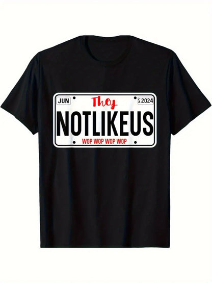 Men's Graphic T-Shirt - Extra Large Retro Letter Print Casual Tee