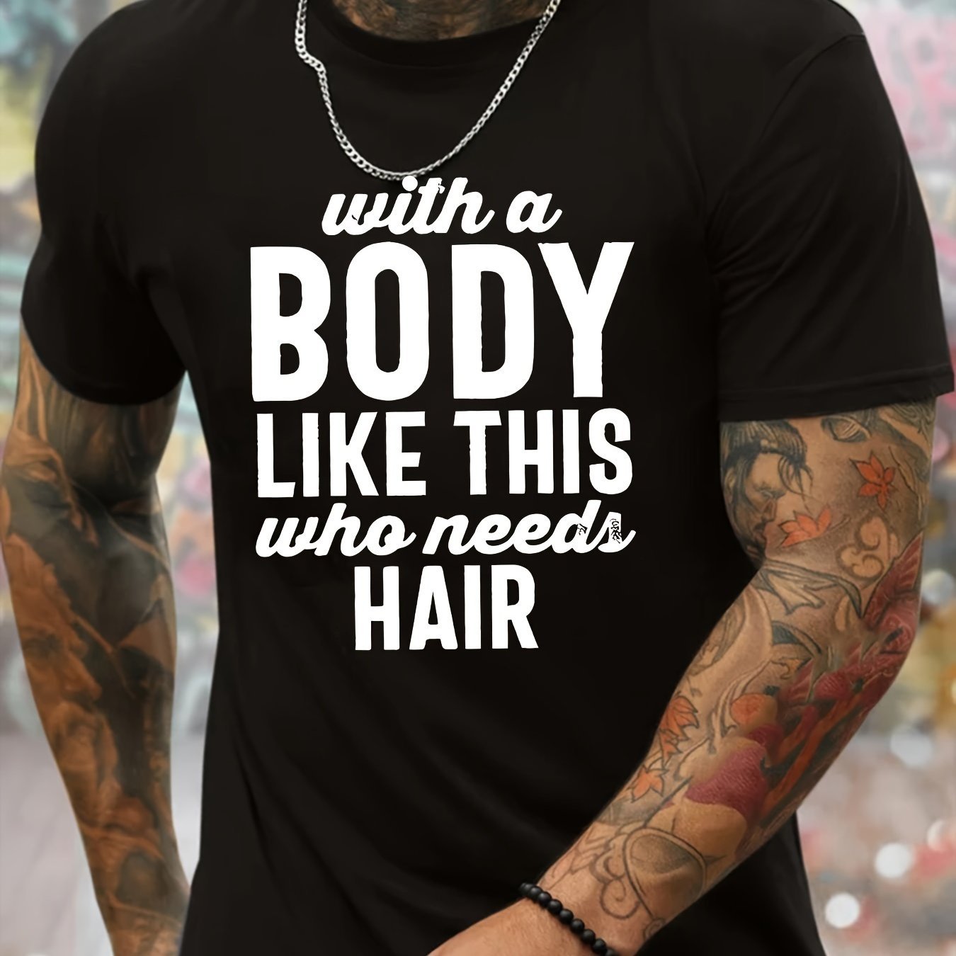 There Is Such A Body Men's Printed T-shirt, Casual Quick Drying Breathable T-shirt, Running Training Short Sleeved T-shirt, Spring And Summer